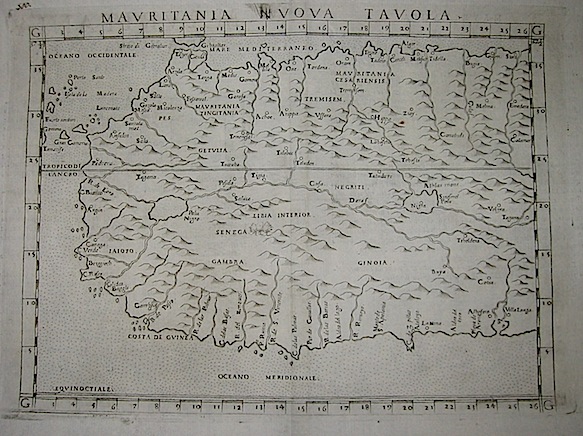 Ruscelli Girolamo (1504-1566) Mauritania nuova tavola 1574 Venezia